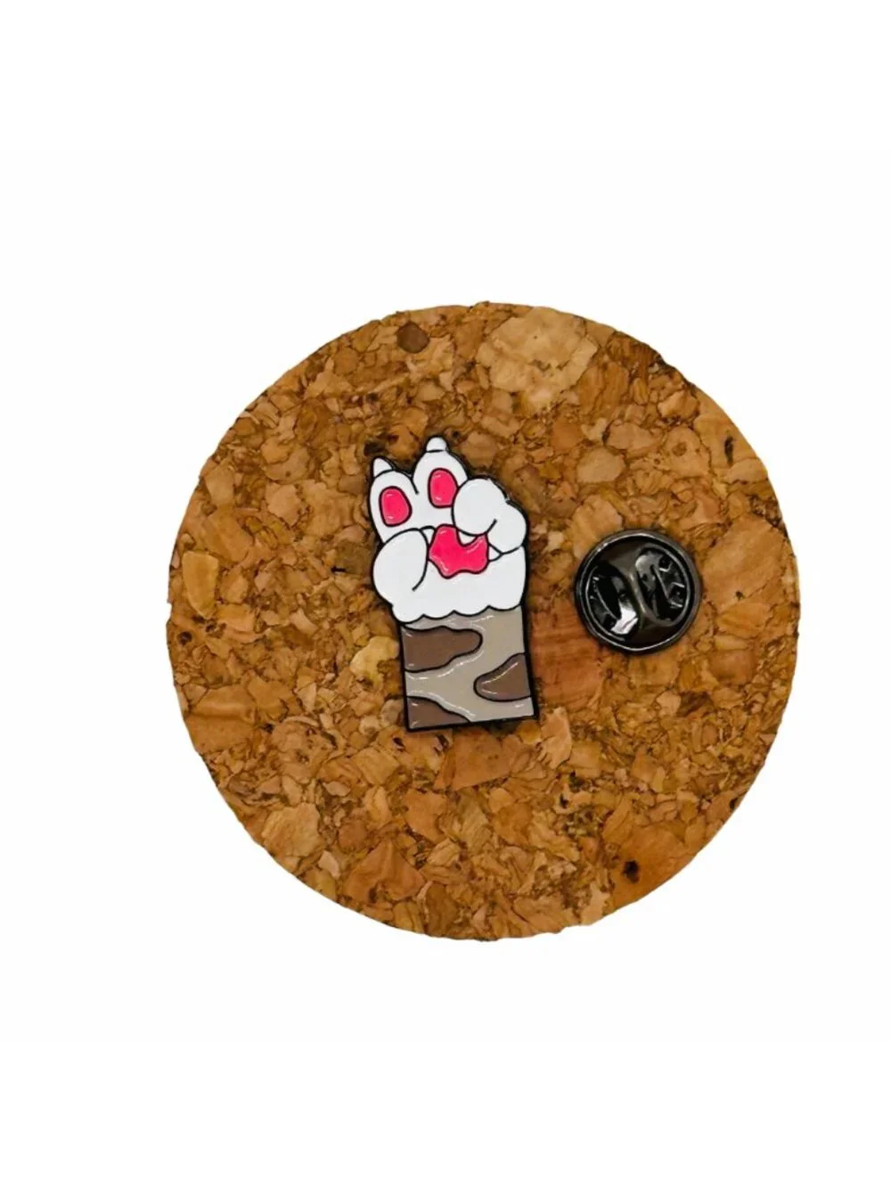 ✨Plam for Win Enamel Pin Cat Paw Shape Alloy Enamel Pin Brooch In Camo Sleeve✨